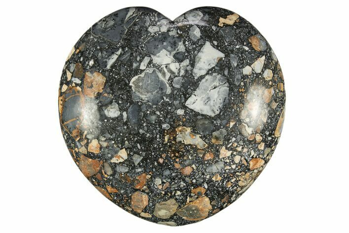 Polished Maligano Jasper Heart - Excellent Polishing #311938